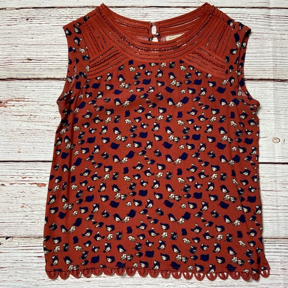 Anthropologie Meadow Rue Sanna Bird Print Top Sz S - Picture 5 of 16